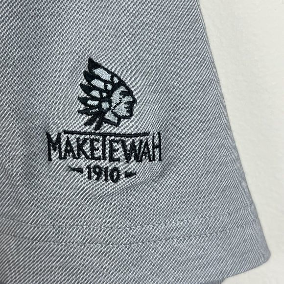 Travis Mathew Gray Striped Short Sleeve Collared Polo Shirt Medium Logo Sleeve‎ - Picture 7 of 7